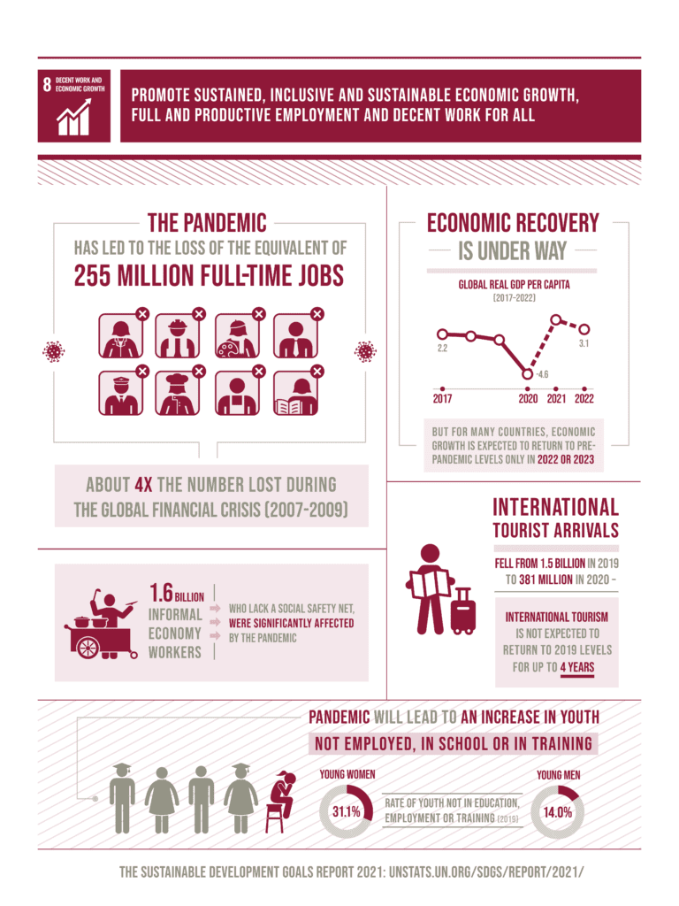SDG report 2021 Goal 8