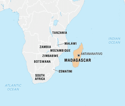 Picture of Madagascar on the Map Play It Green