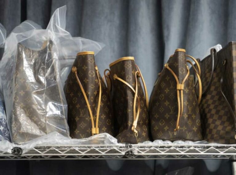 Sustainability News Vintage LV bags awaiting sale on Idle Fish