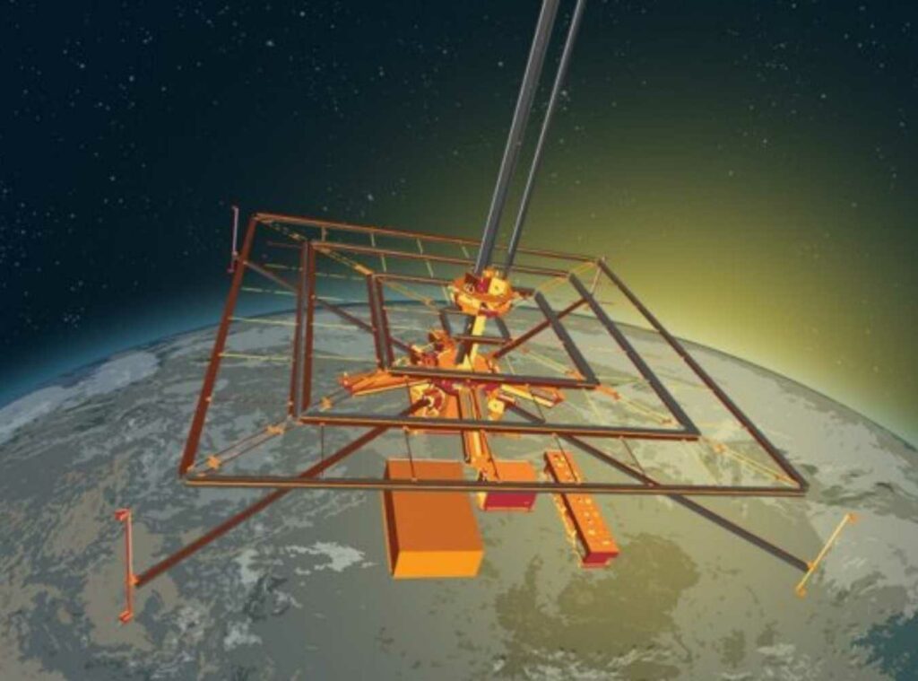 Artists rendering of the SSPS DM satellite