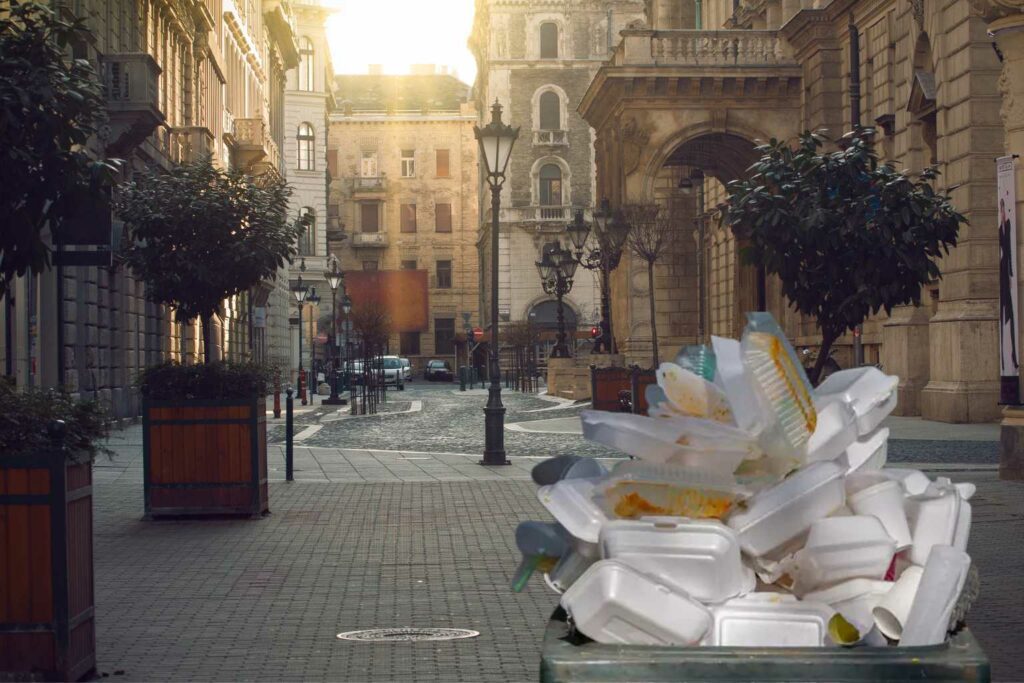 Styrofoam packaging like this is being banned in the UK