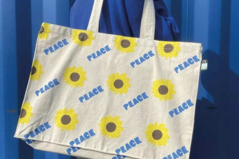 Shopping Bag Bag Of Ethics Mathilda Cabanas Peace For Ukraine Reusable Shopping Bag