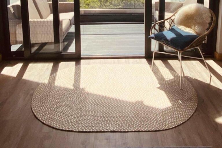 Sustainable Rugs The Braided Rug Companys Sand 100 recycled bottle rug