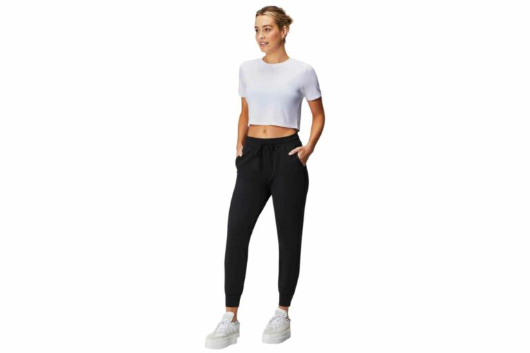 Sustainable Gym Wear Fabletics High Performance Joggers can be returned at end of life for recycling and credit