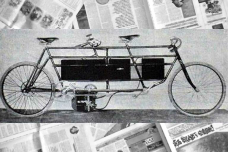 E Bikes The 1899 Humber Electric Tandem said to have reached 40 mph on the track