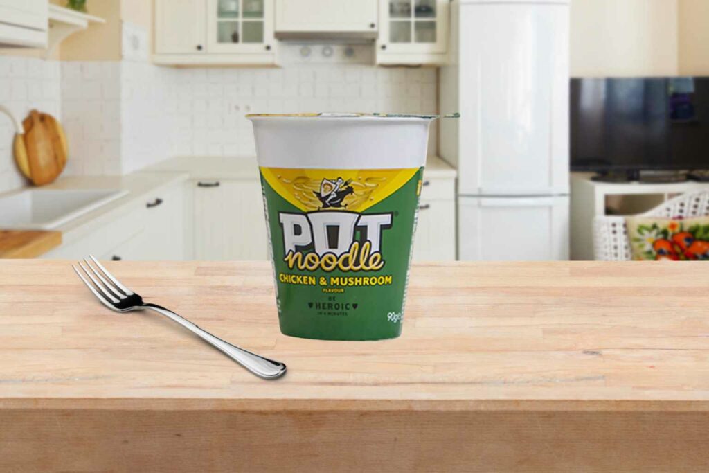 Eco Change Pot Noodle in a paper pot