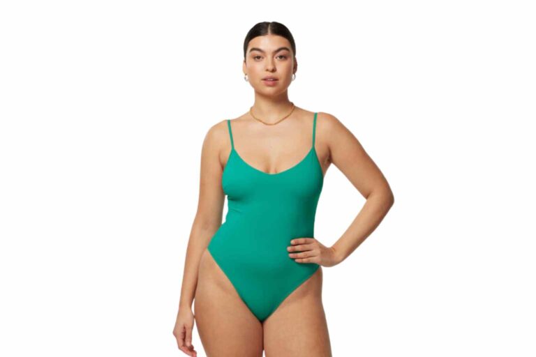 Sustainable Swimwear Away That Day Sustainable Capri One Piece in Jade