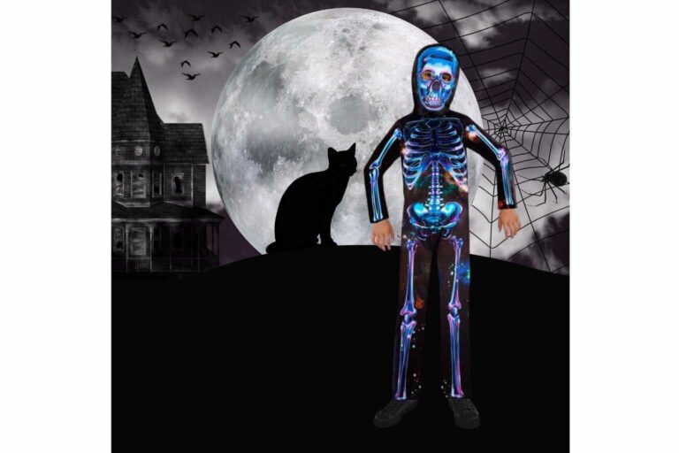 Eco Friendly Halloween Wild Nights sustainable skeleton costume made from recycled materials