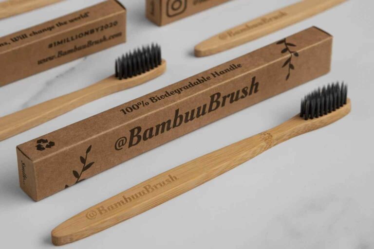 Sustainable Toothbrushes BambuuBrush is a great choice and is made from natural bamboo