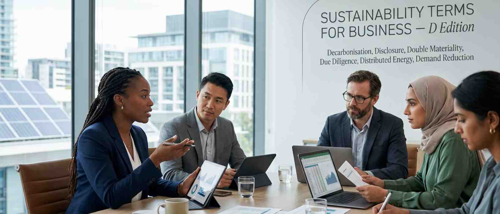 Sustainability Terms for Business – D Edition Header